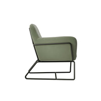 CHARLES ARMCHAIR SAGE VELVET / MATTE BLACK
