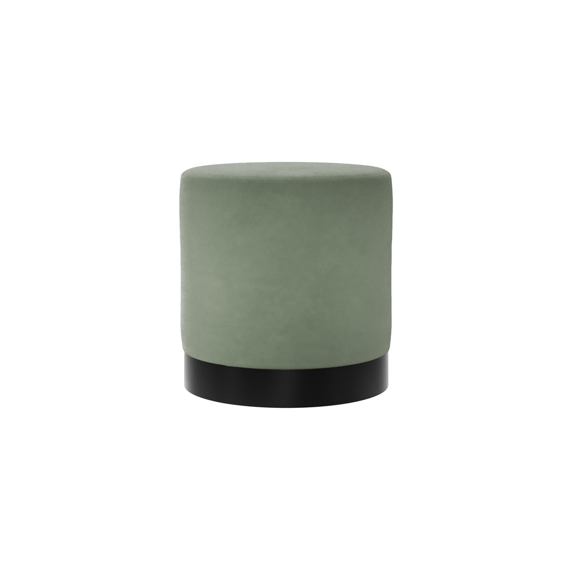 LARA POUFFE SAGE VELVET / MATTE BLACK SMALL
