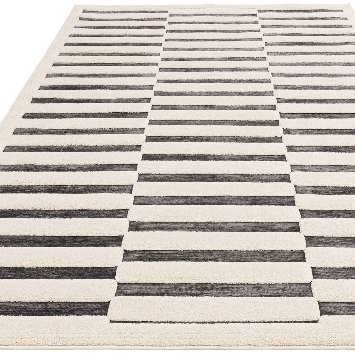 Valley Build Rug - Charcoal & Ivory