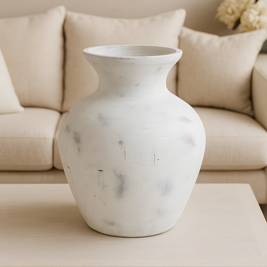 Downton Large Antique White Vase