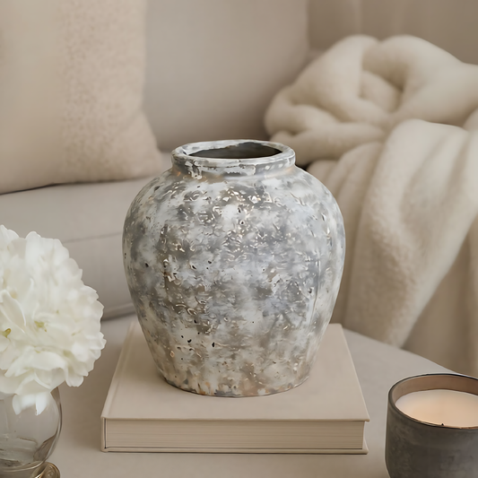 Aged Stone Ceramic Vase