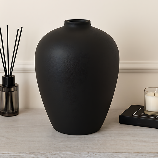 Matt Black Tall  Astral Vase