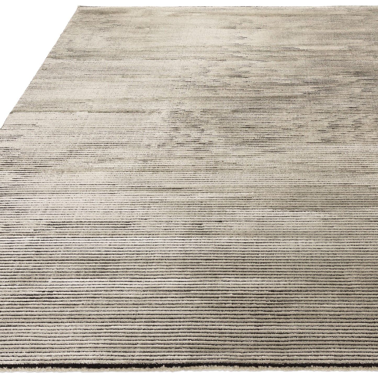 Kuza Plain Stripe Khaki Rug