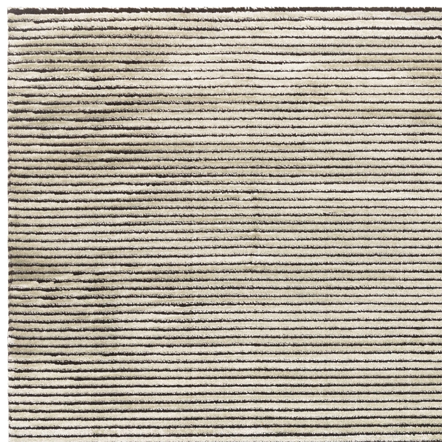 Kuza Plain Stripe Khaki Rug